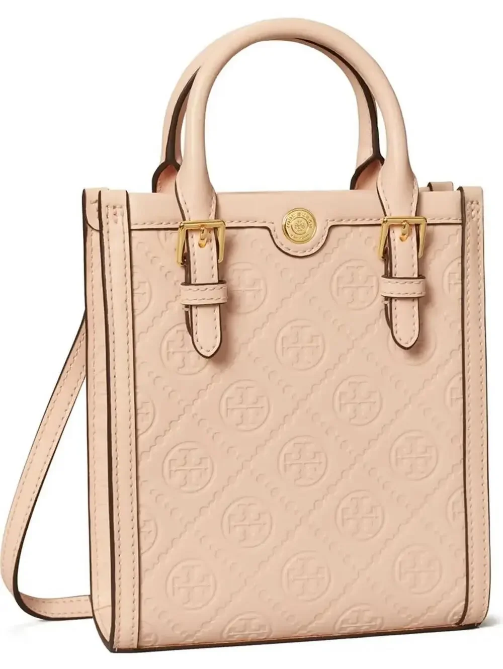Tory Burch T Monogram Leather Mini Tote Bag BLUSH PINK